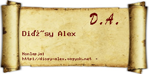 Diósy Alex névjegykártya
