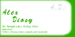 alex diosy business card