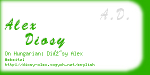 alex diosy business card